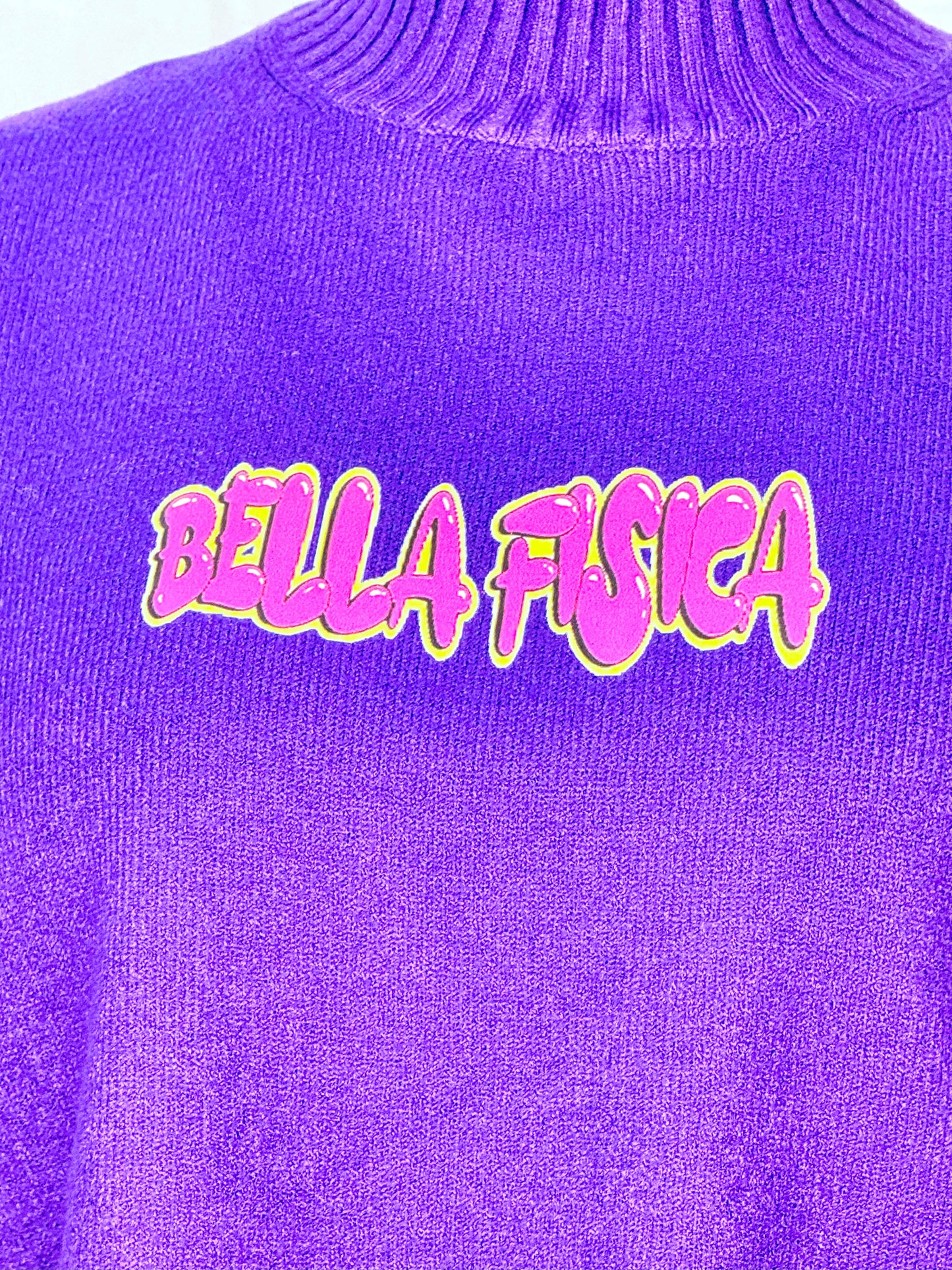 Maglione a Collo Alto con Accento Logo