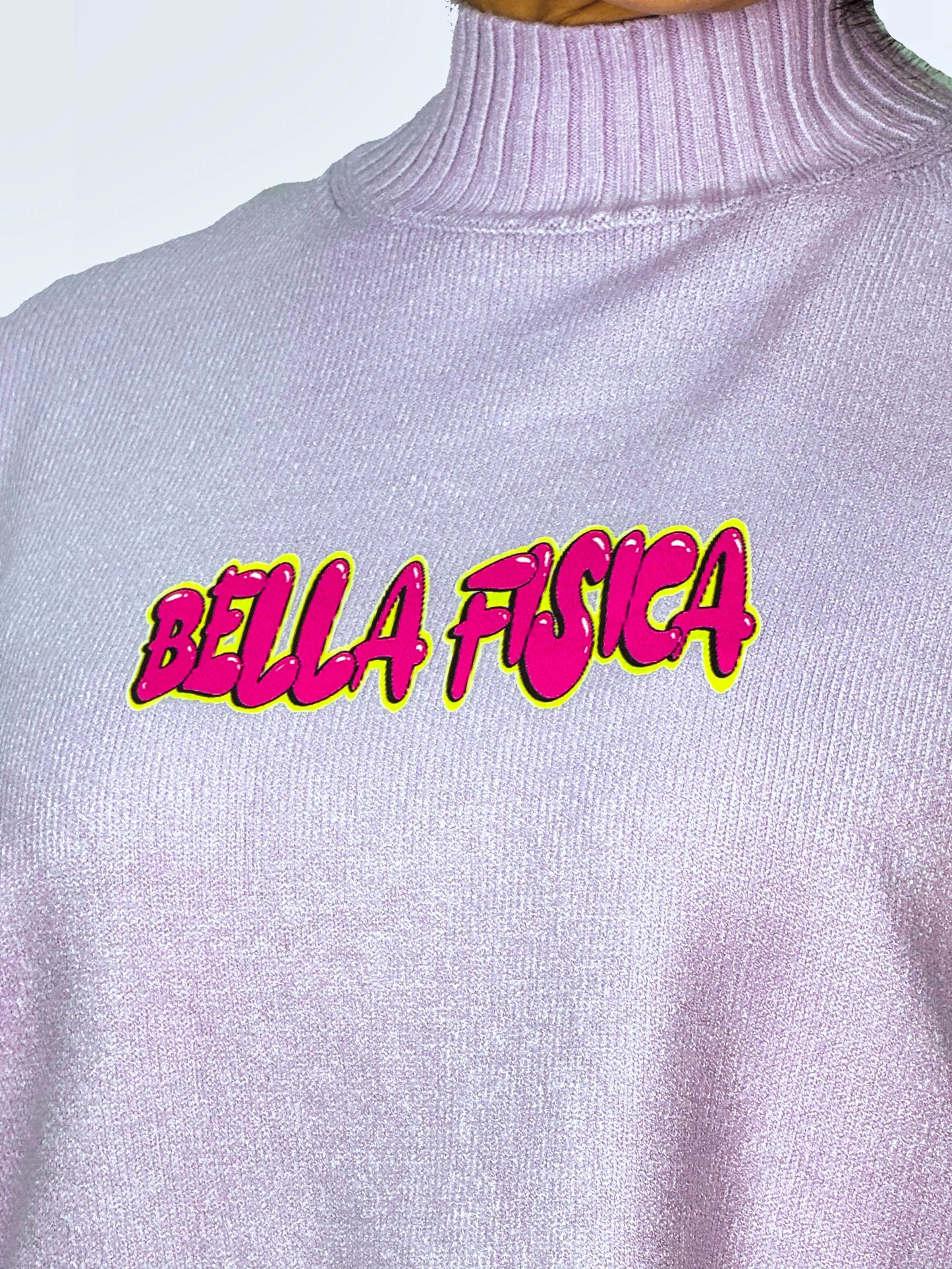 Maglione a Collo Alto con Accento Logo