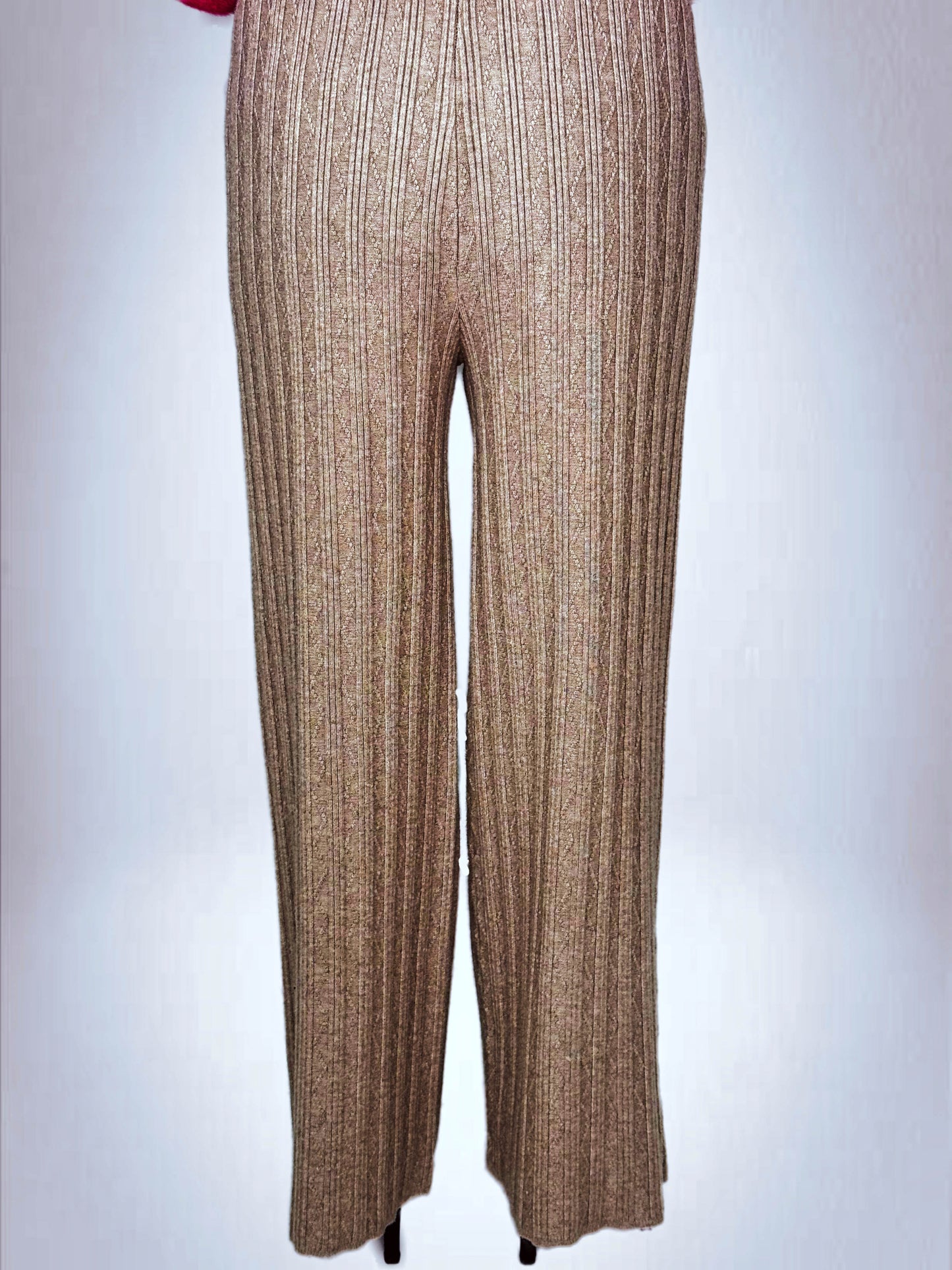 Pantaloni Palazzo in Tessuto Lurex