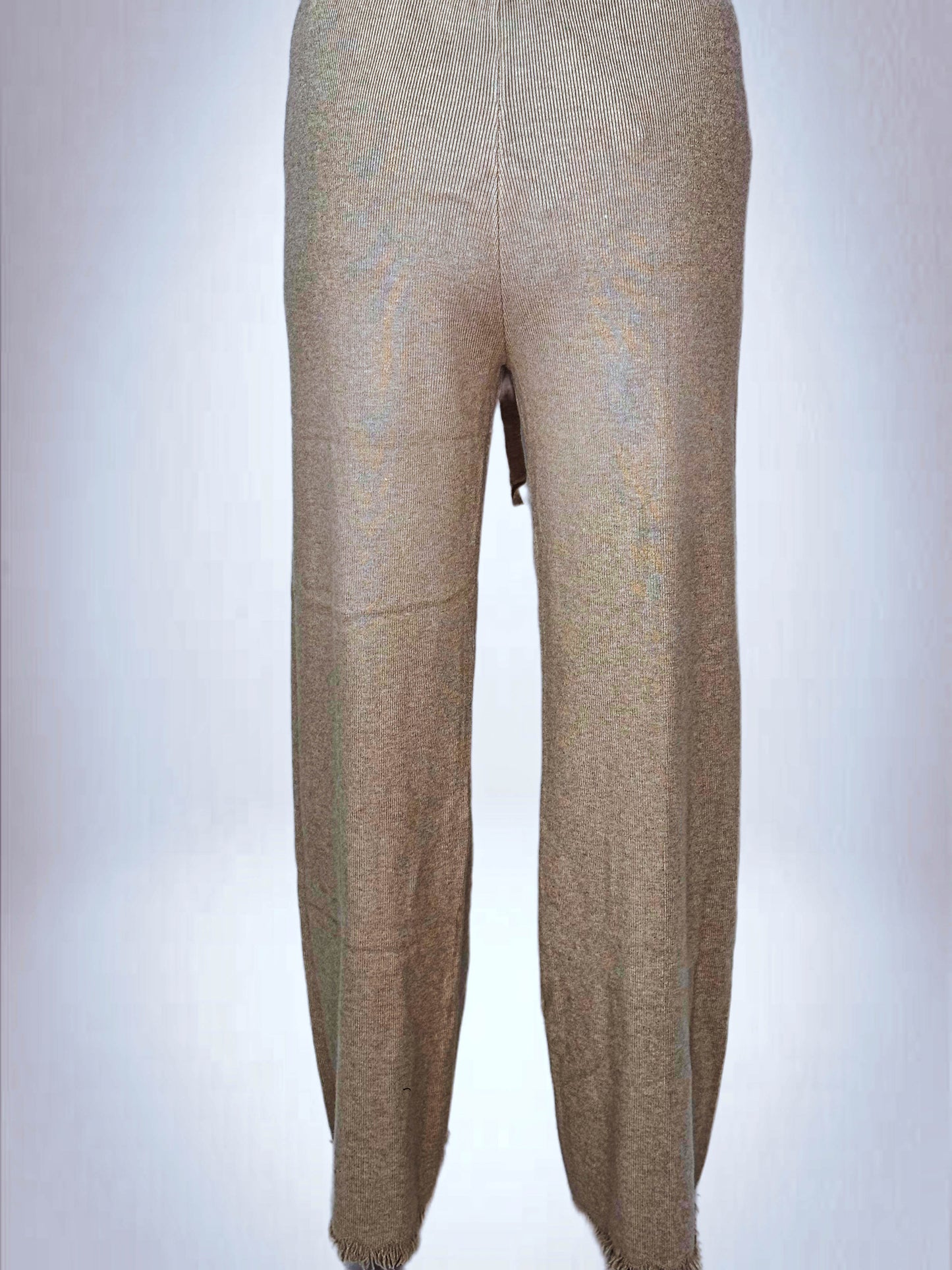 Pantaloni Eleganti con Finiture Sfrangiate con Laccio