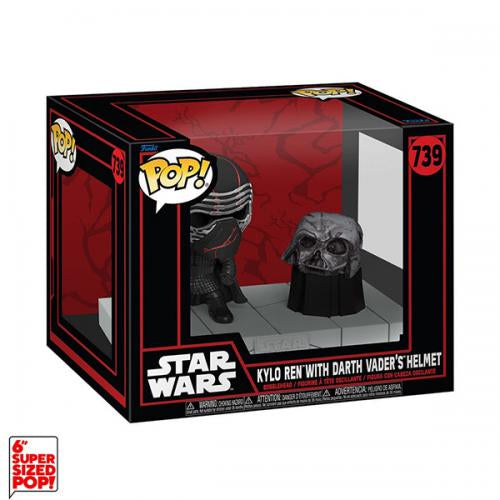 Funko POP! Star Wars Dark Side: Kylo Ren w/Helmet (739) DLX