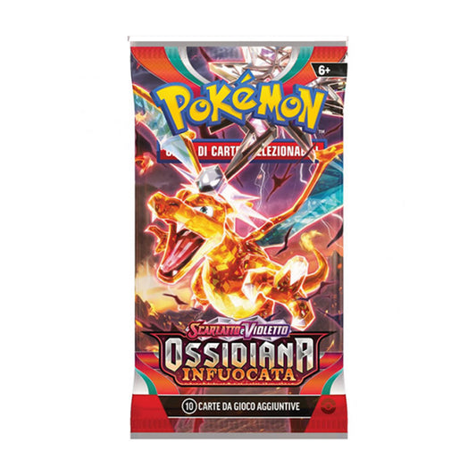 Carte Pokémon - Scarlatto & Violetto Ossidiana Infuocata (Busta da 10 carte)