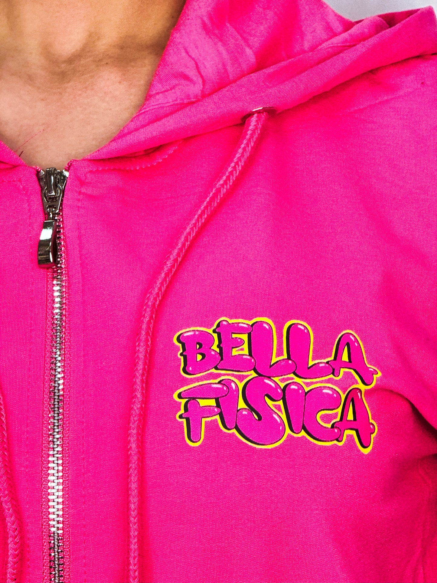 Felpa Zip-Up con Logo "Bella Fisica"