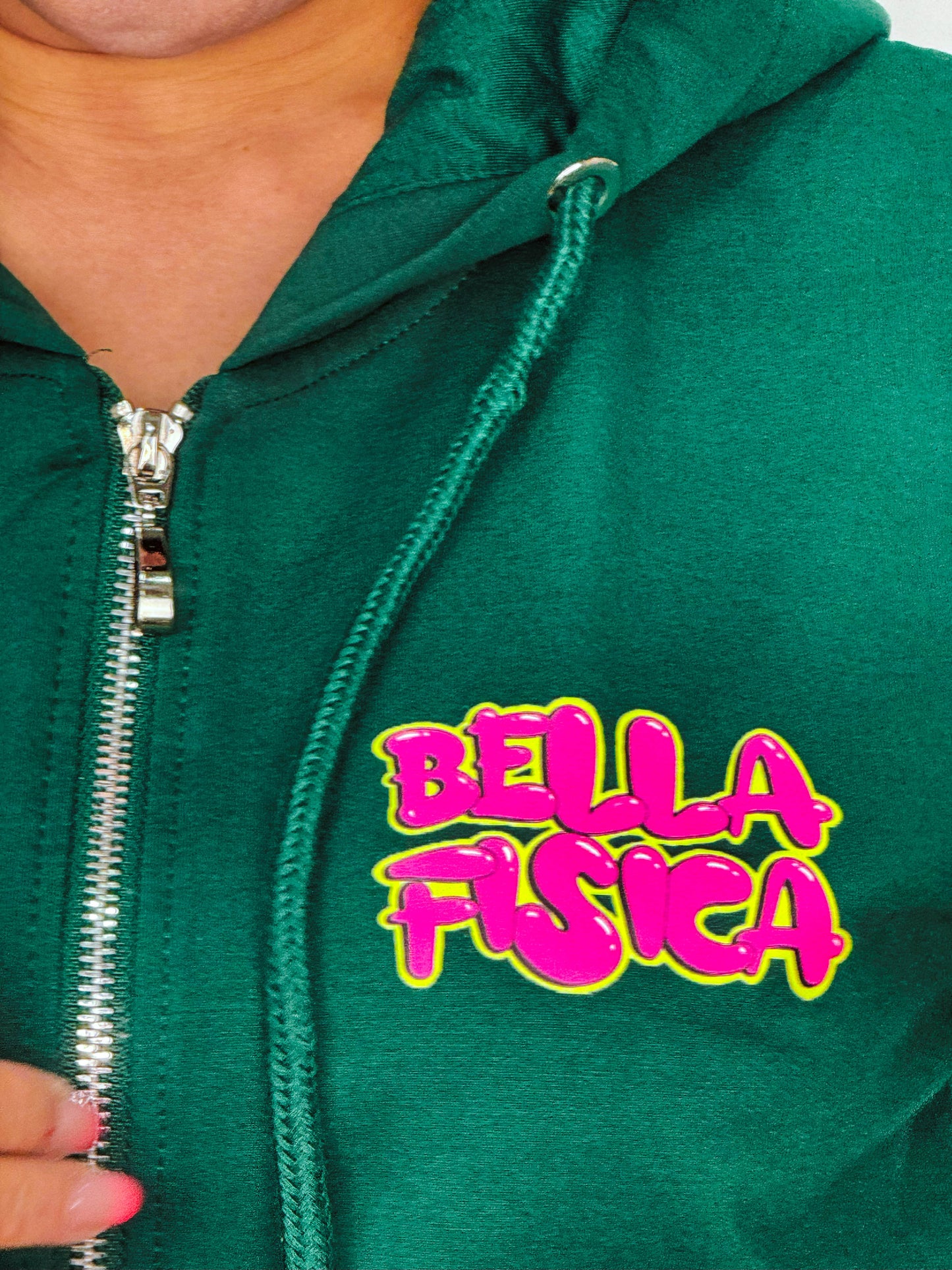 Felpa Zip-Up con Logo "Bella Fisica"