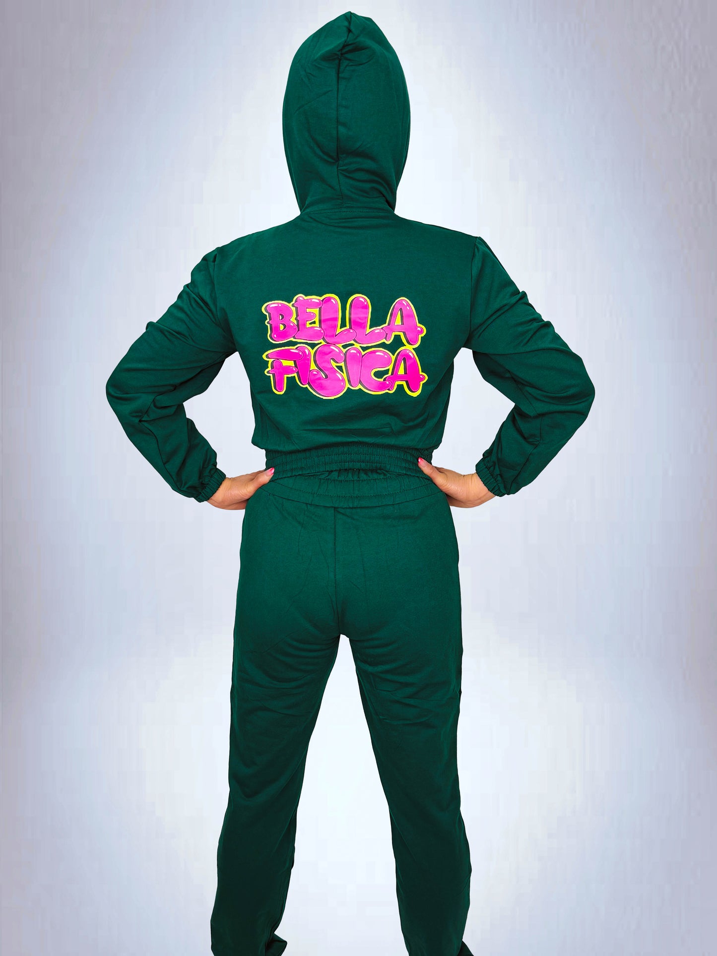 Felpa Zip-Up con Logo "Bella Fisica"