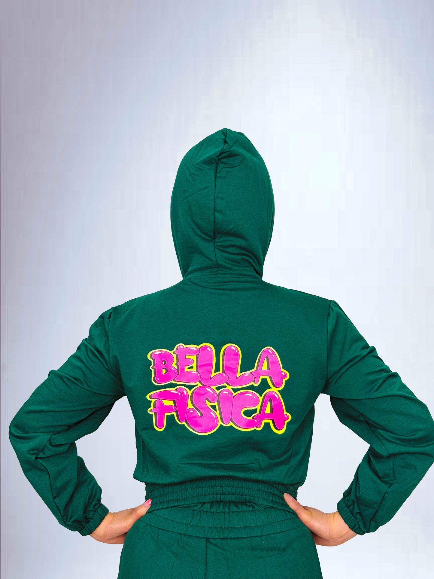 Felpa Zip-Up con Logo "Bella Fisica"