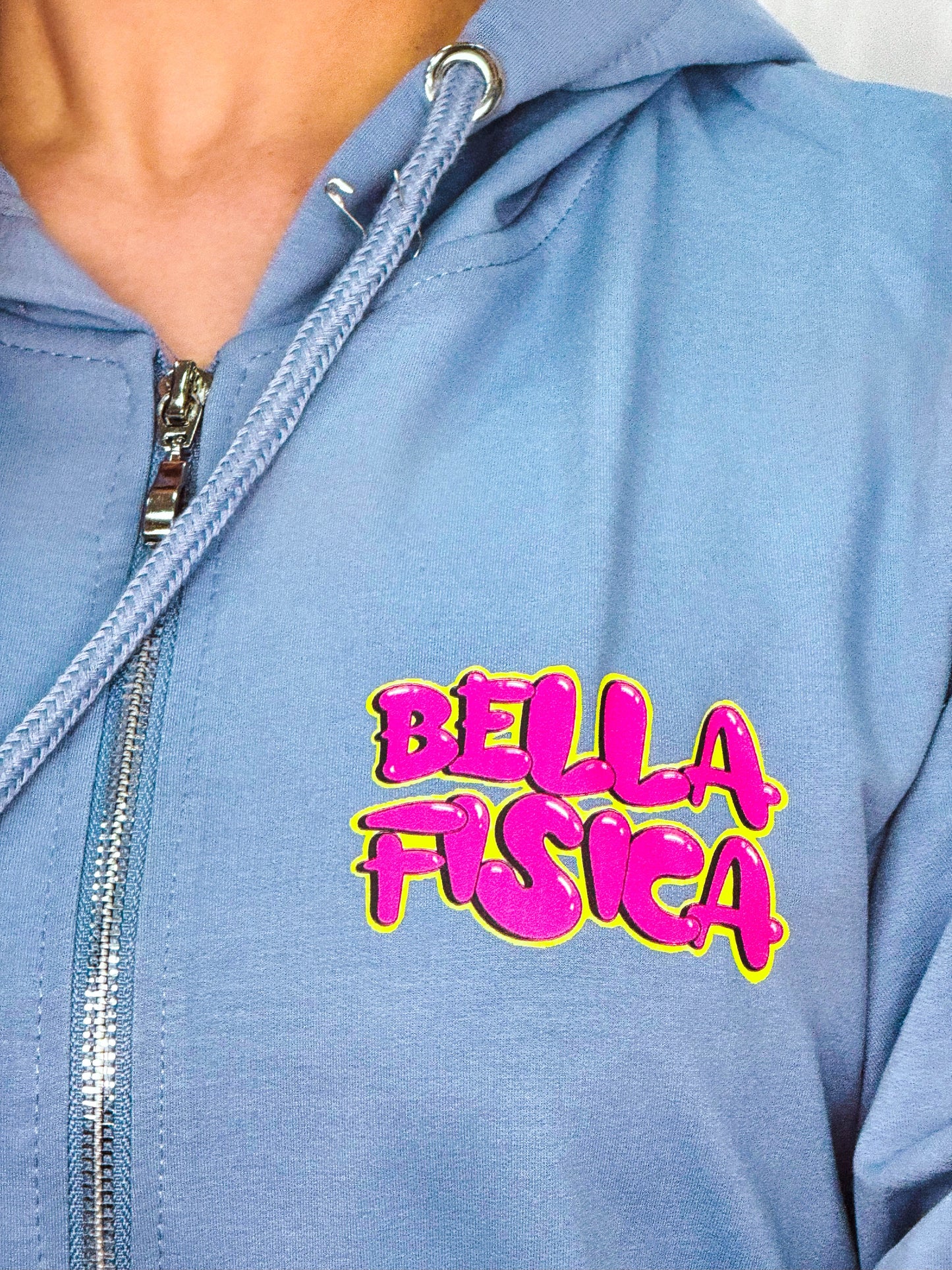 Felpa Zip-Up con Logo "Bella Fisica"