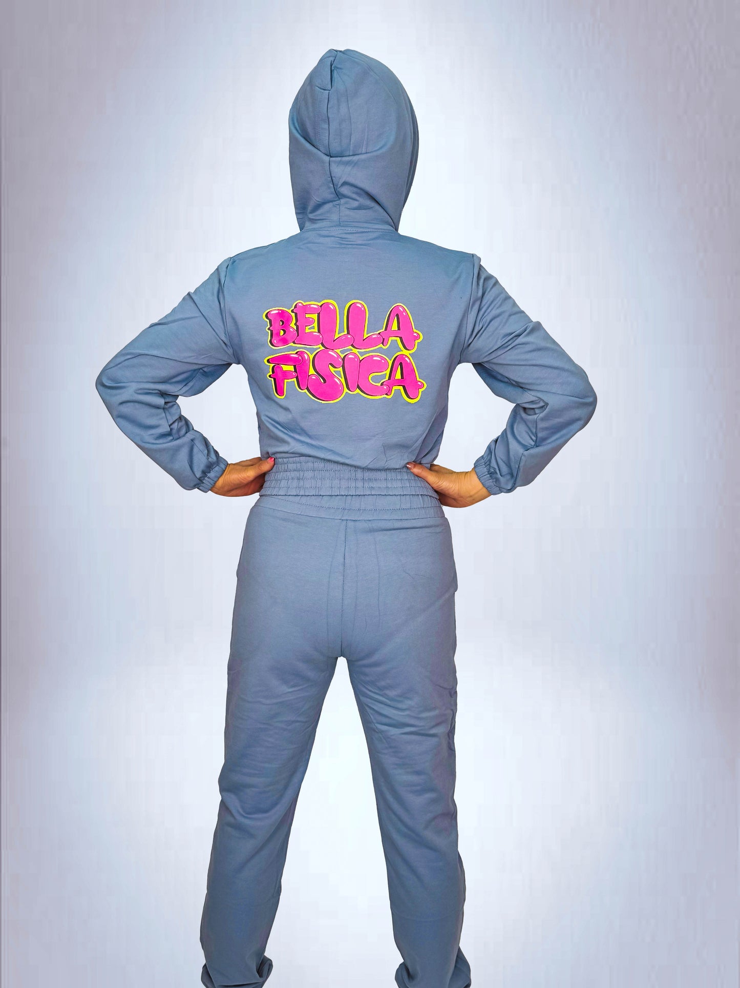 Felpa Zip-Up con Logo "Bella Fisica"