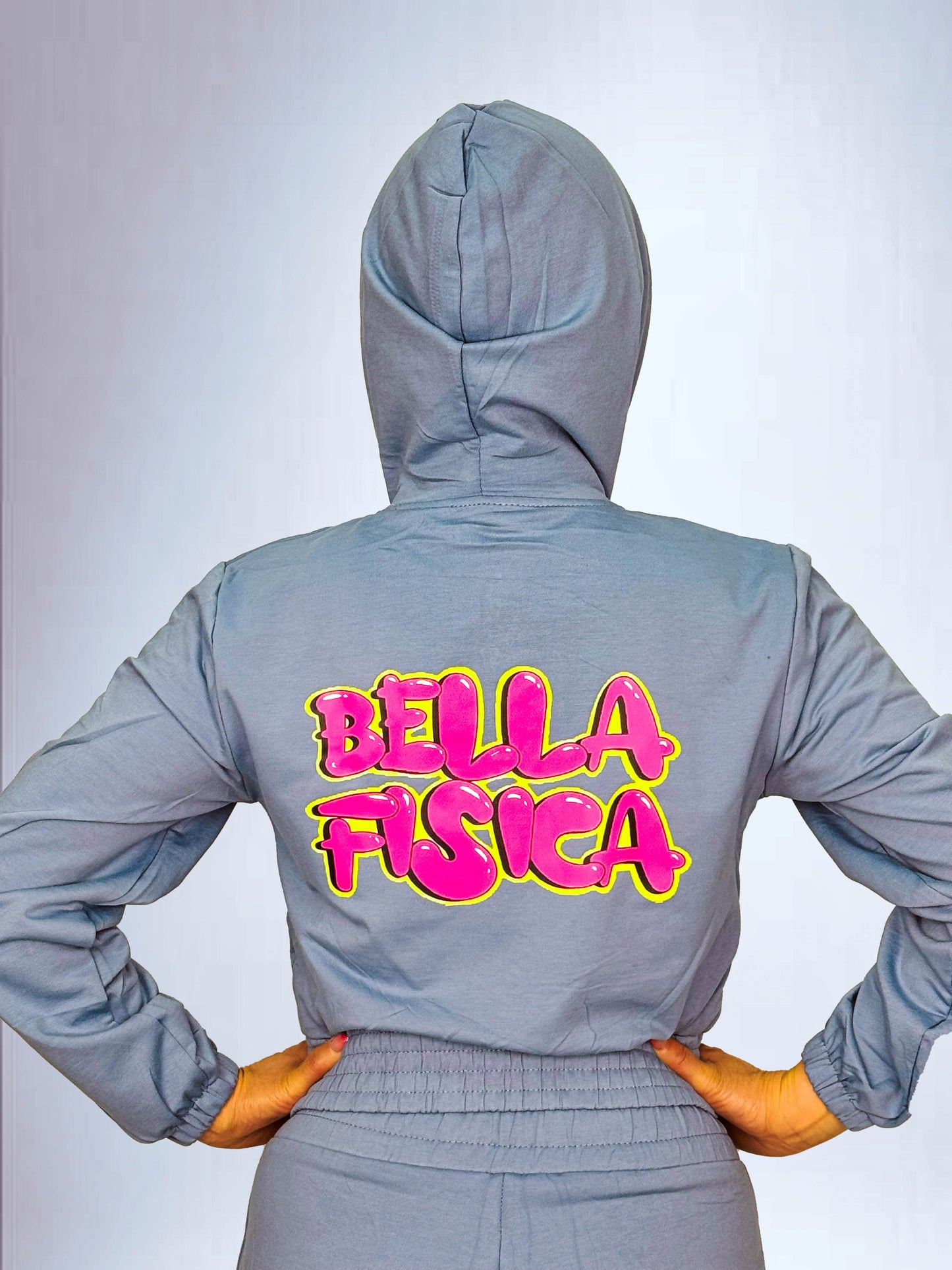 Felpa Zip-Up con Logo "Bella Fisica"