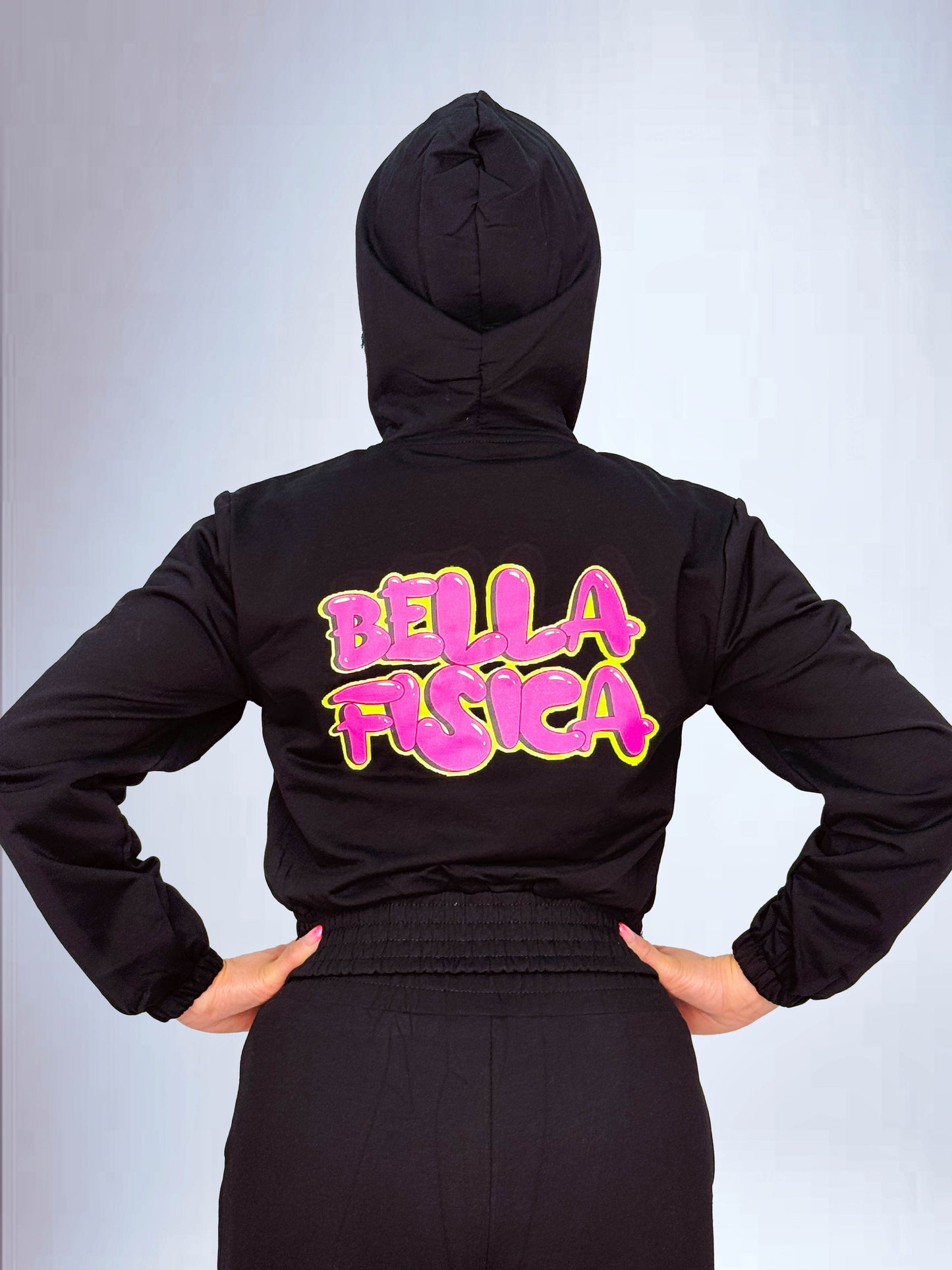 Felpa Zip-Up con Logo "Bella Fisica"